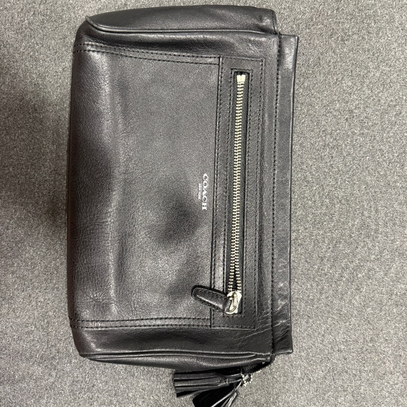Coach black leather clutch - Picture 1 of 3
